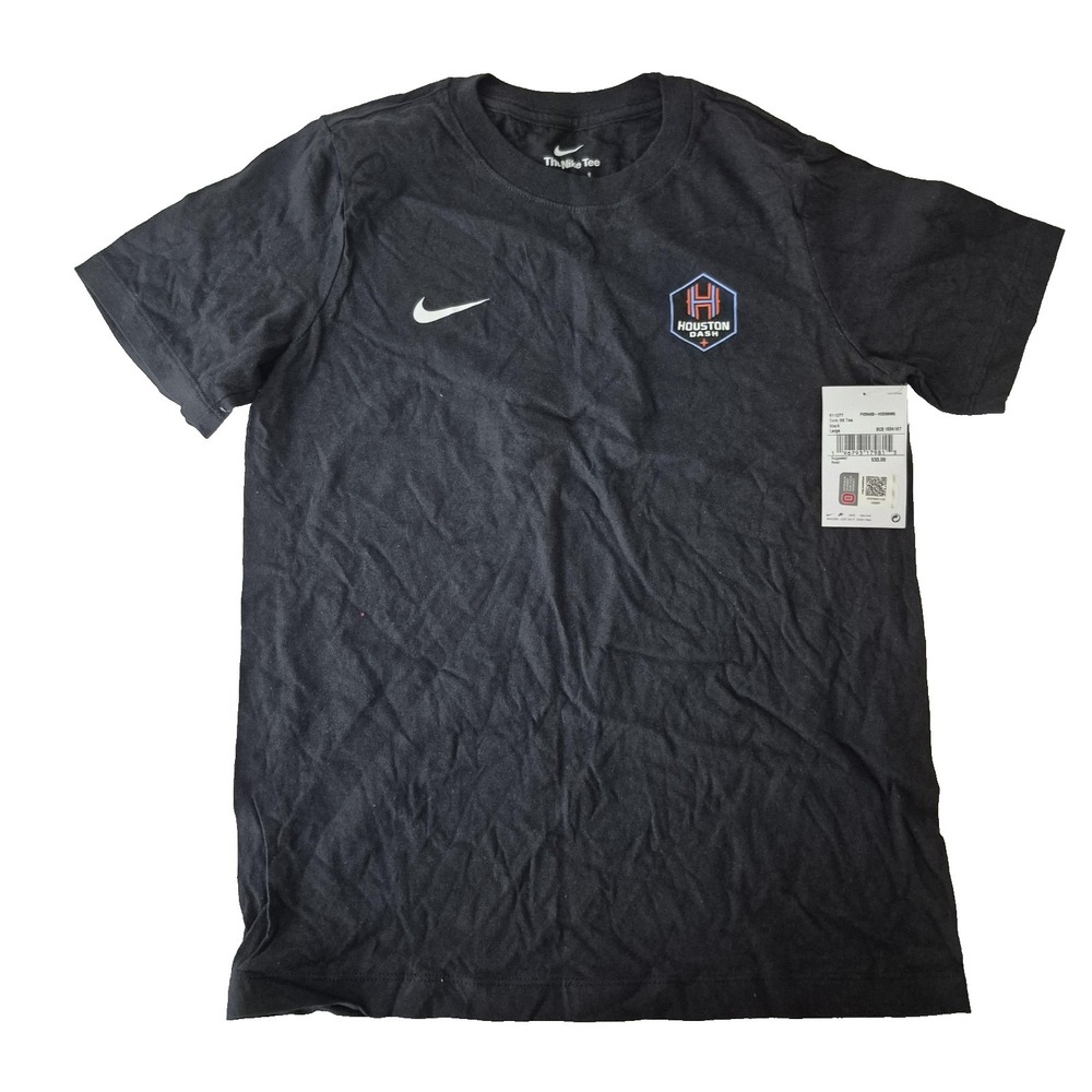 Houston Dash Shirt Kids Large Black Nike Soccer NWSL Sanchez 17 T-Shirt Tee New